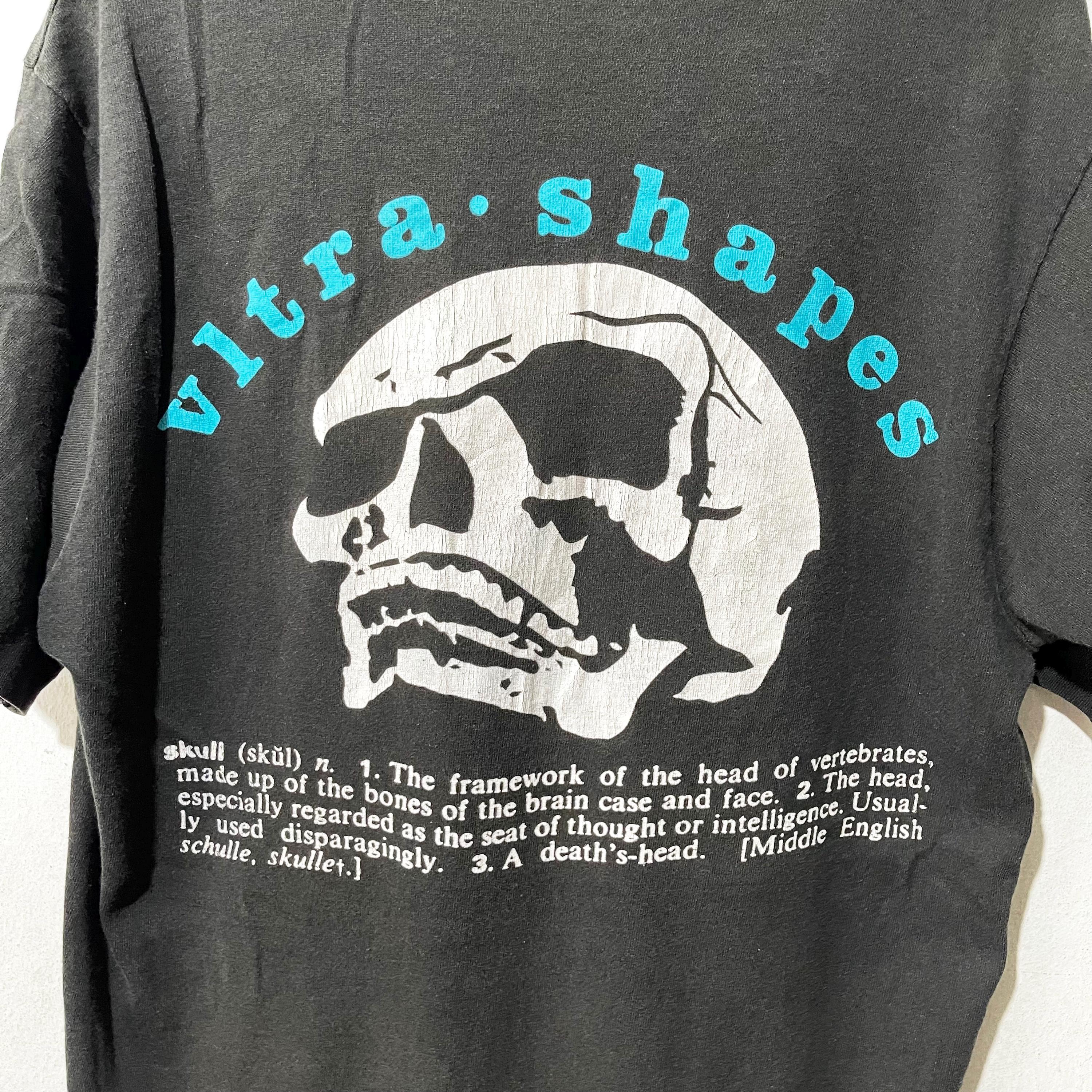 Vintage 90s Skull T-shirt “vltra Shapes” Bones Rock Punk Graphic