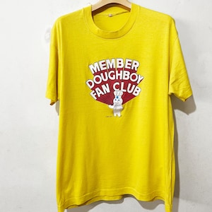 Vintage 1987 Pillsbury Doughboy Fan Club T-Shirt Cartoon Mascot Graphic Tee Size L