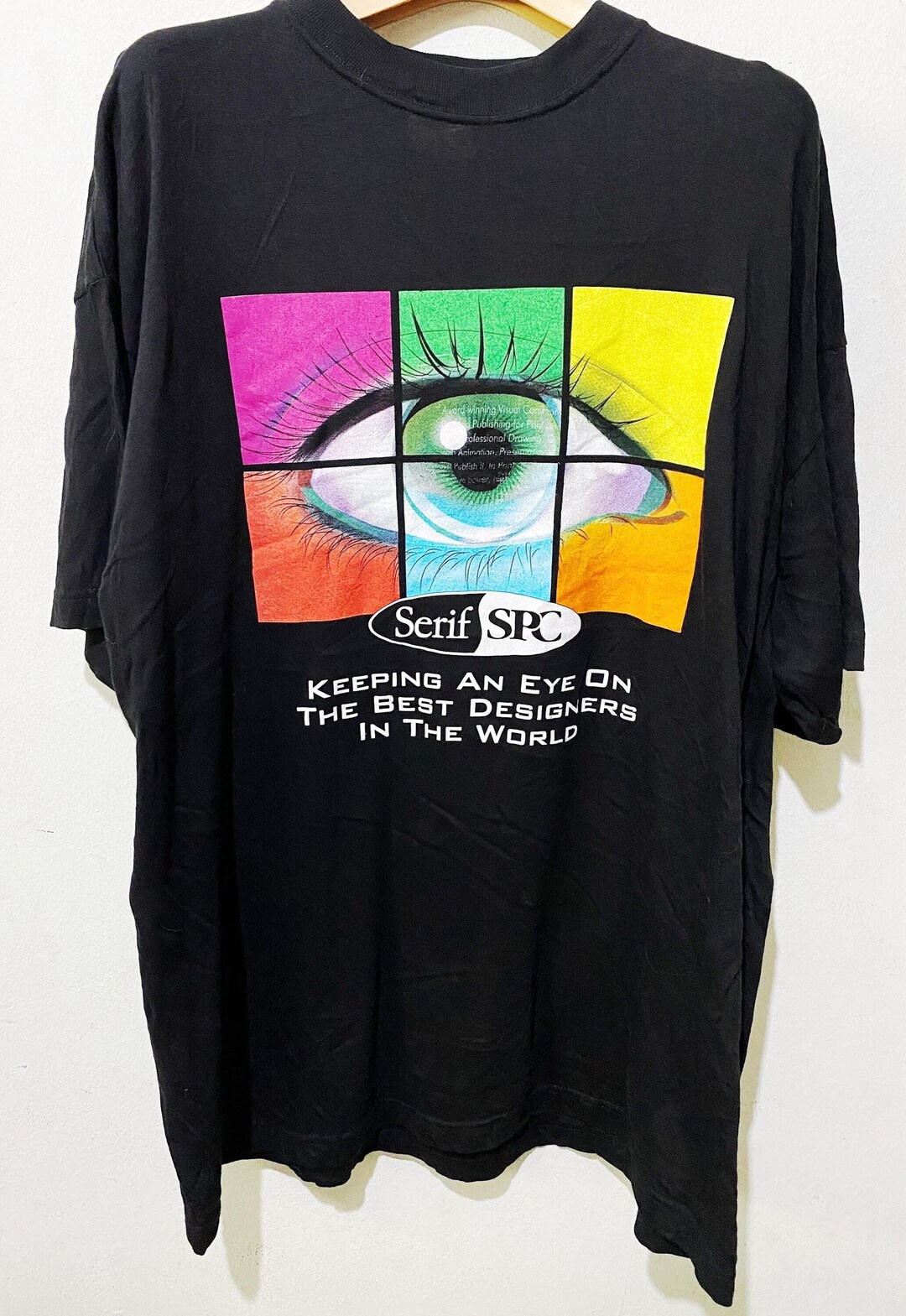 Vintage 90s Tech Shirt Size XL Vintage Serif SPC Tees, Vitnage Computer