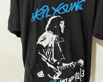 Vintage 1983 Neil Young American Tour T-shirt Size XS–S - Etsy