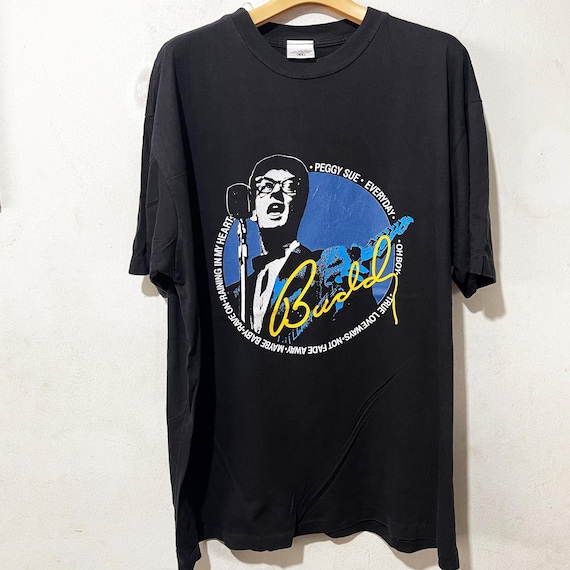 Vintage 90s Buddy Holly T-shirt Size XL - Etsy