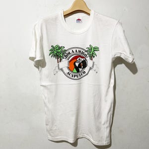 Vintage 90s Parrot Shirt Size XXS Vintage Acapulco Shirt, Vintage Bird Shirt, Vintage Animal Shirt, Rainforest Animal Tee