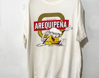 Vintage 90s Beer T-Shirt Size M–L