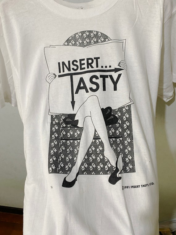 Vintage 1991 Insert Tasty Rock and Roll With 8 Legs T-shirt Size L