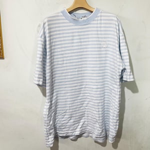 Vintage Striped T-Shirt Classic Retro Stripe Graphic Tee Size XL