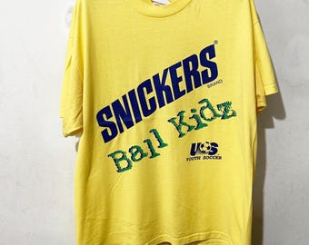 Vintage 90s Soccer T-Shirt Retro Football Sportswear Graphic Tee Size L