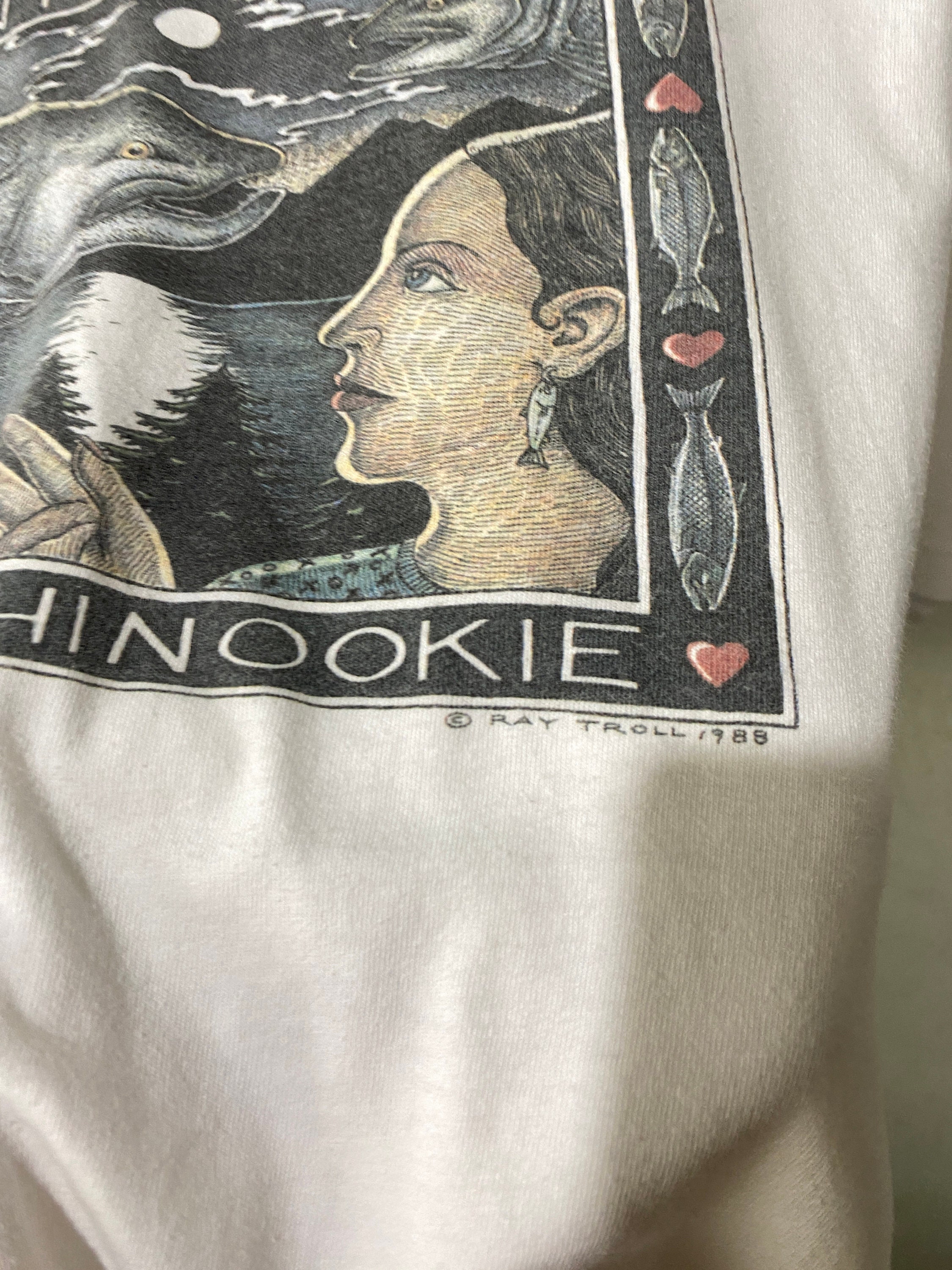 Vintage 1988 Ain't No Nookie Like Chinookie Ray Troll T-shirt Size