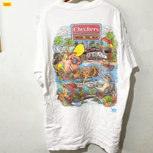 Vintage 90s Burger Shirt Size XL Vintage Dish Tee, Vintage Food Tee, Vintage Restaurant Tee