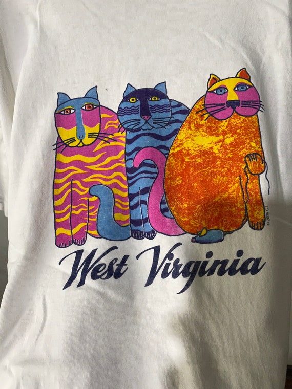 Vintage 90s Three Cats West Virginia T-shirt Size L - Etsy