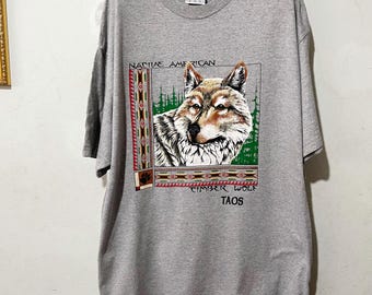 Vintage Alpha Wolf Pack T-shirt maat XL