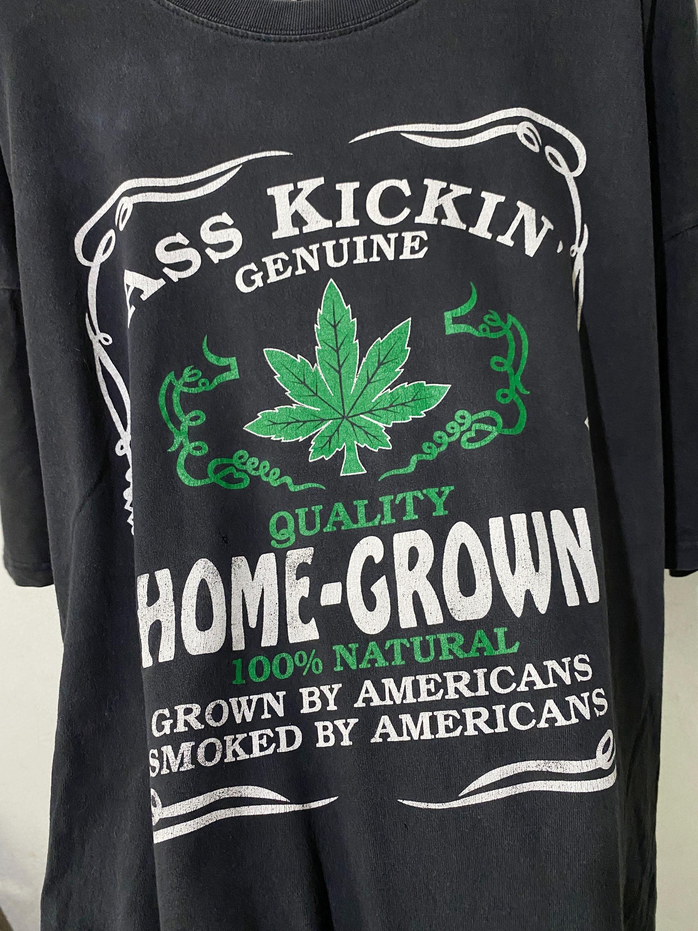 Vintage Ass Kickin Home Grown Marijuana T-shirt Size XXL - Etsy