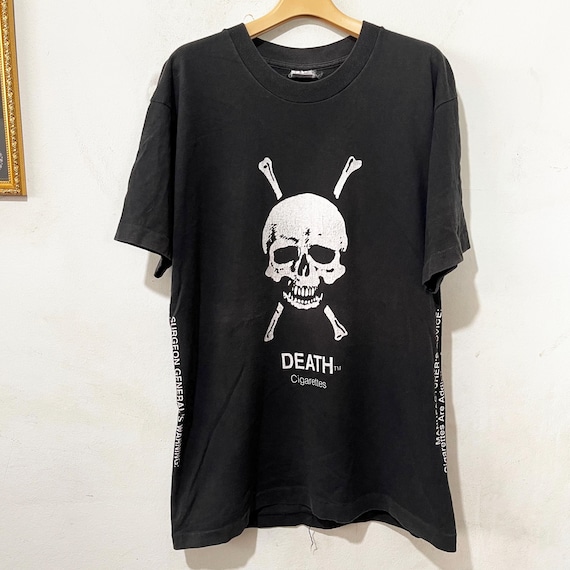 Vintage 90s Death Cigarettes T-shirt Size L - Etsy