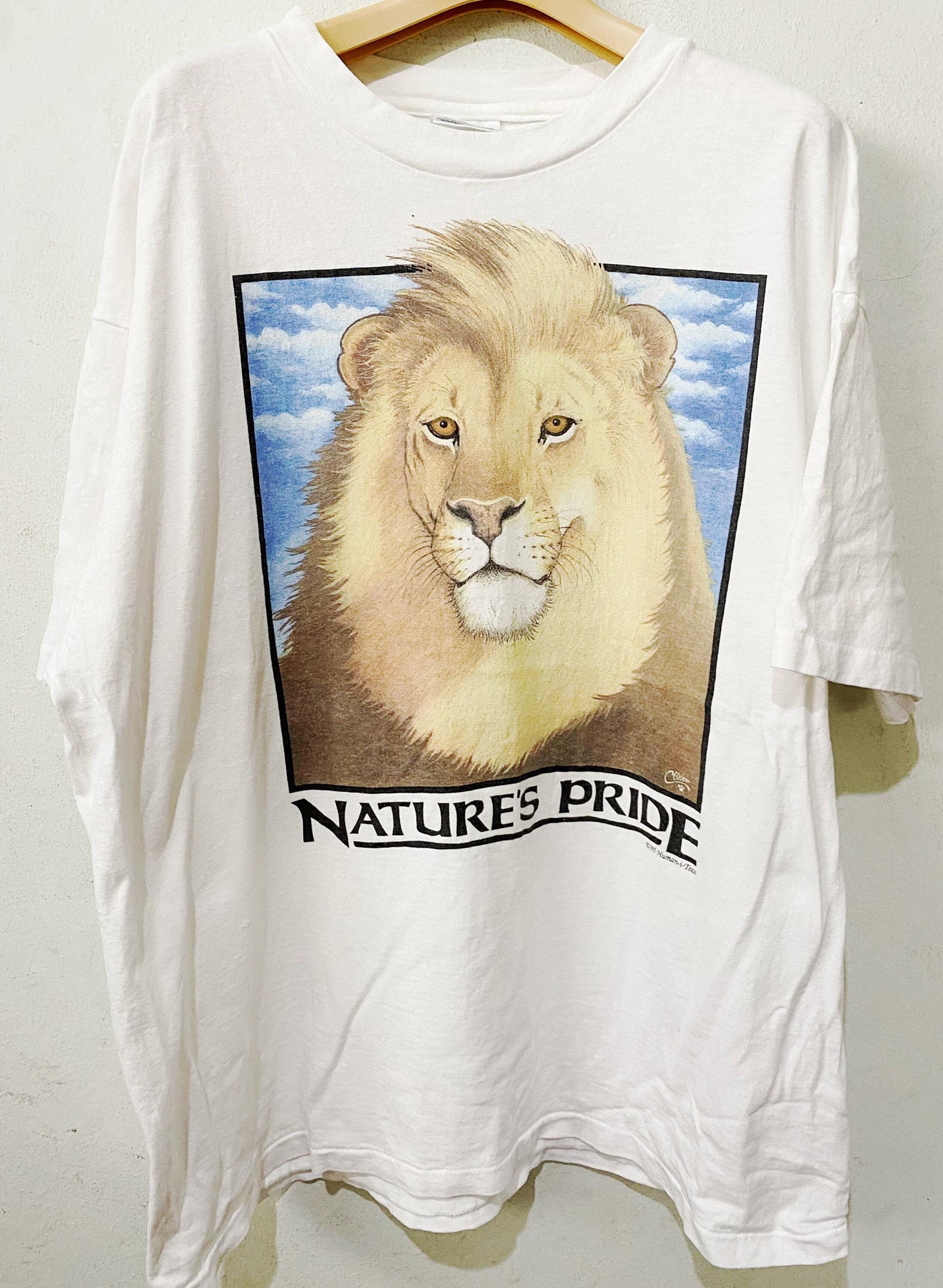 Buy Vintage 90s Lion Shirt Size XL 1995 Human-i-tees, Vintage 