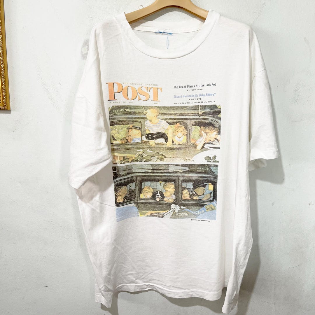 Vintage 1991 the Saturday Evening Post Norman Rockwell T-shirt