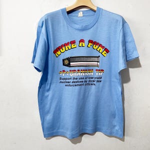 Vintage 80s Nuke A Puke Physics T-Shirt M-L