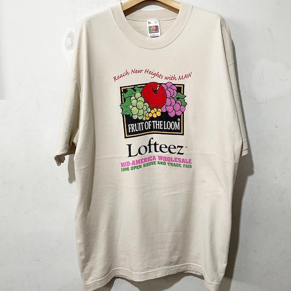 90S FRUIT OF THE LOOM 音符 T-SHIRT Vintage 90s Fruit of the Loom Shirt Size XL Vintage Logo Tee