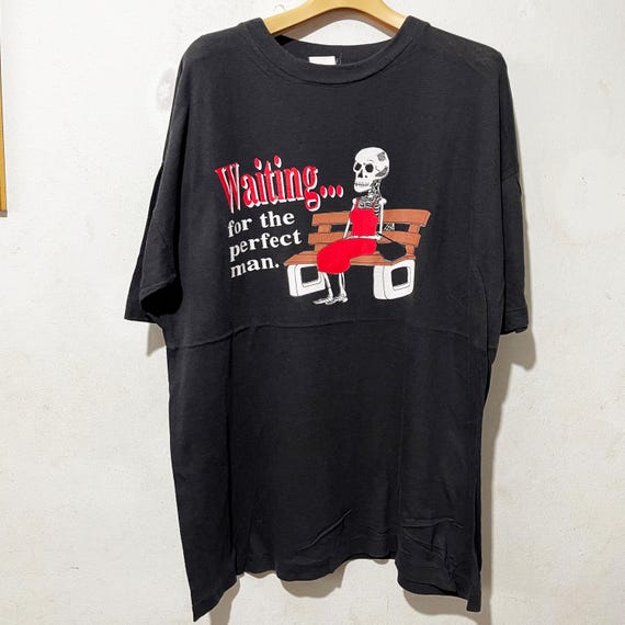 Vintage 90s Waiting for the Perfect Man T-shirt Size XL - Etsy