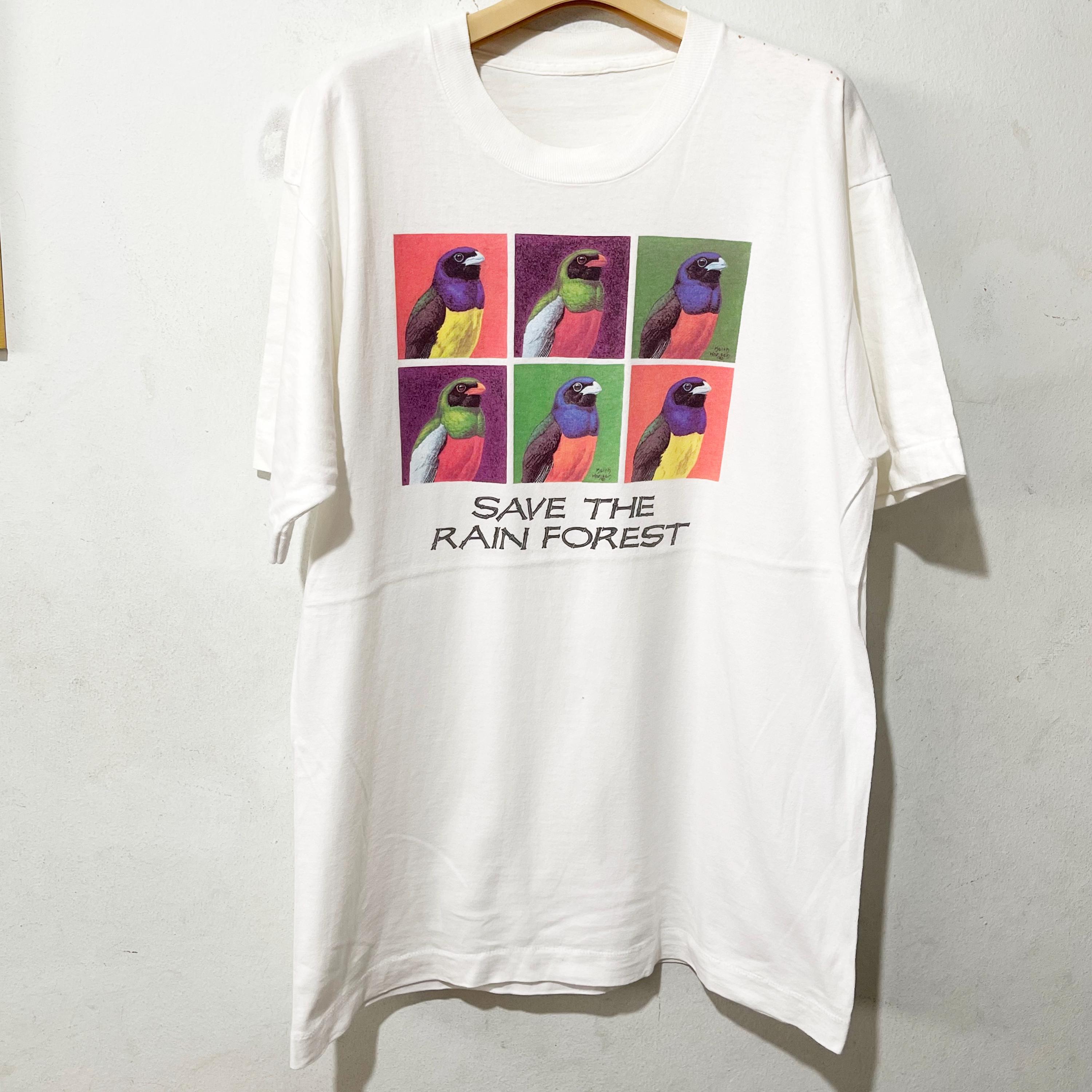 Vintage 90s Save the Rainforest Bird T-shirt Size L - Etsy