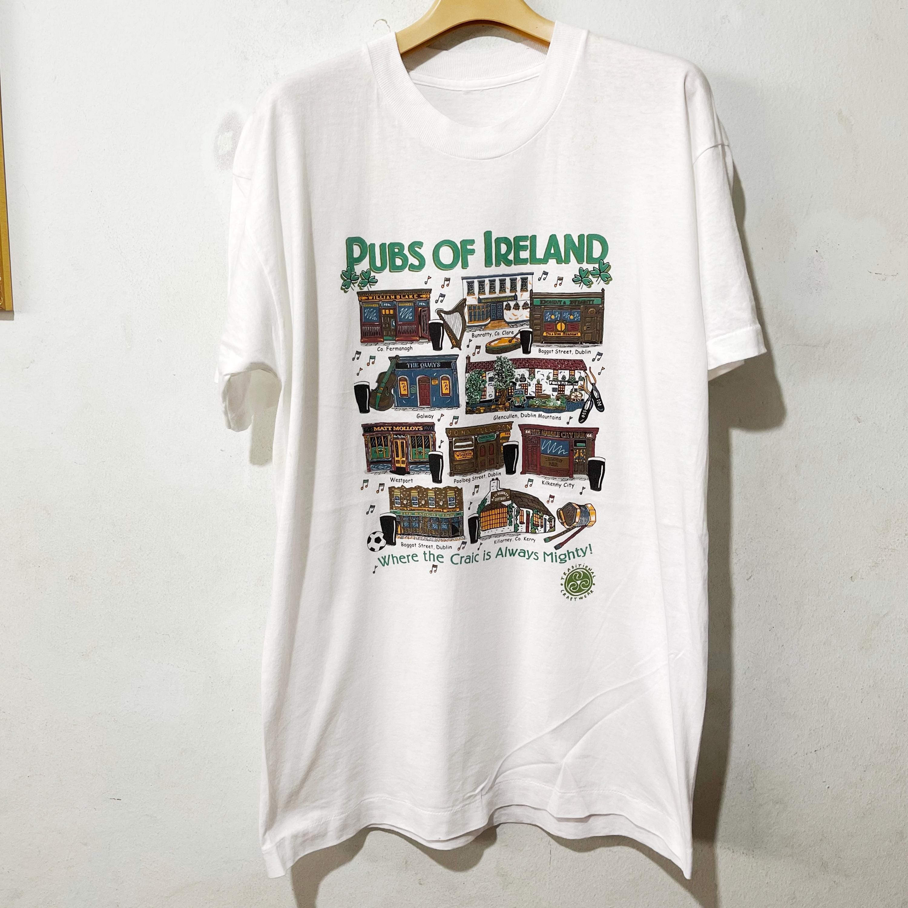Vintage 90s Pubs of Ireland T-shirt Size L - Etsy
