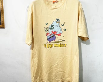 Camiseta vintage do Bob Esponja e do Sr. Siriguejo da Nickelodeon, de 2003, tamanho M-G.