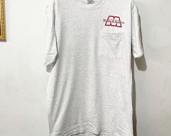 Vintage 90s Grey Pocket Tee Size L