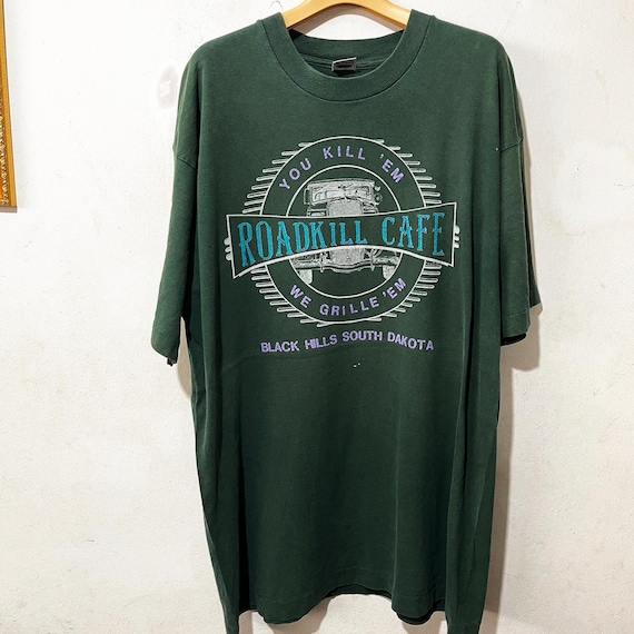 Vintage 90s Road Kill Cafe T-shirt Size XL - Etsy