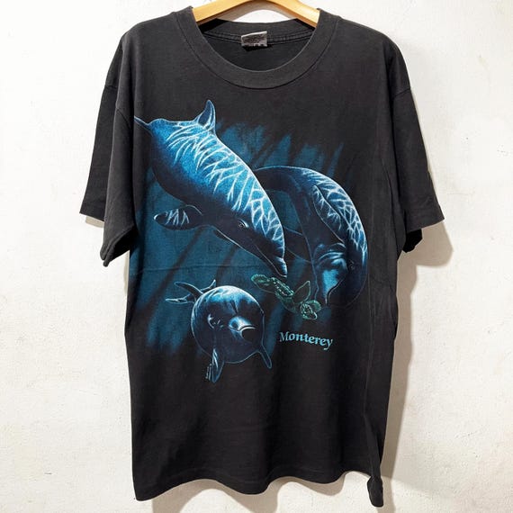 Vintage 90s Dolphin Shirt Size XL Vintage Monterey Bay