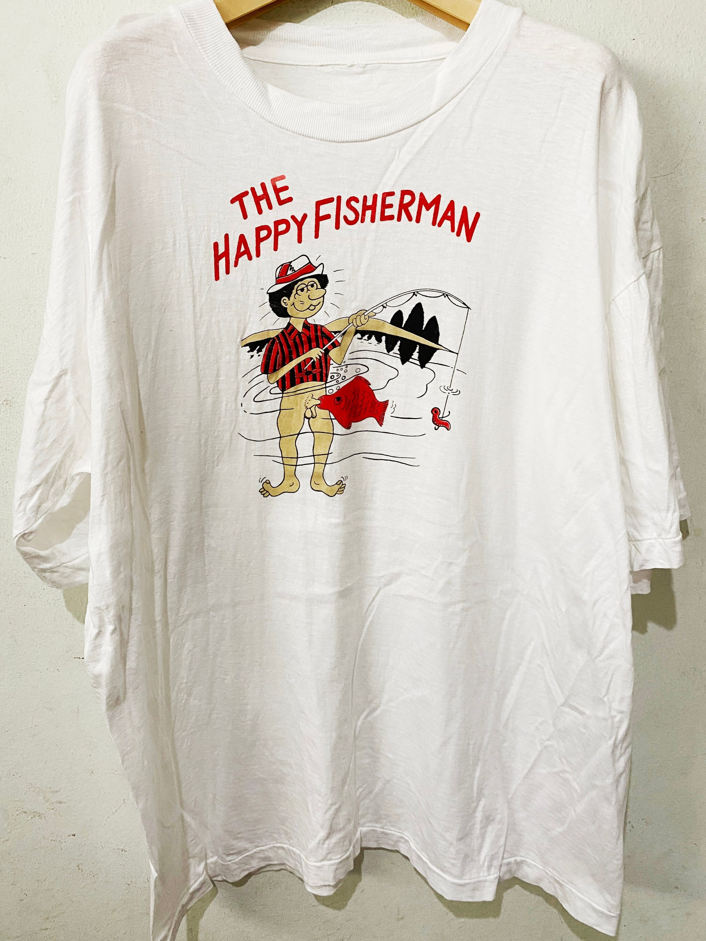 Vintage the Happy Fisherman Shirt Size XL 