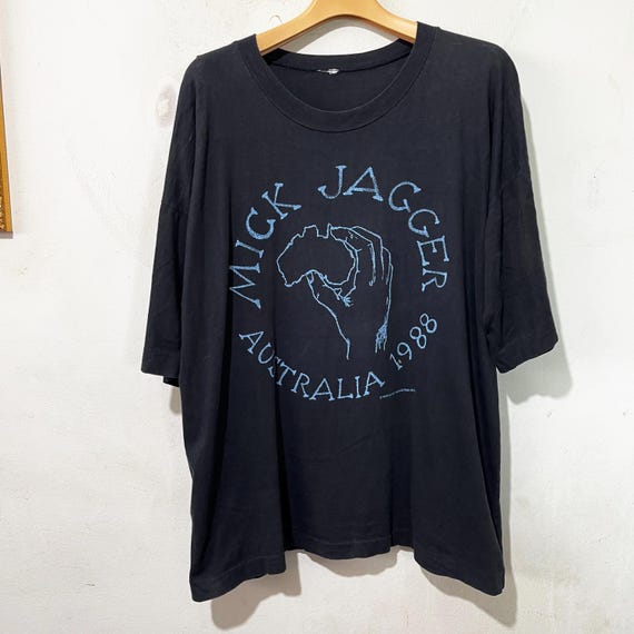 Vintage 1988 Mick Jagger Australia Tour T-shirt Size XL Short - Etsy