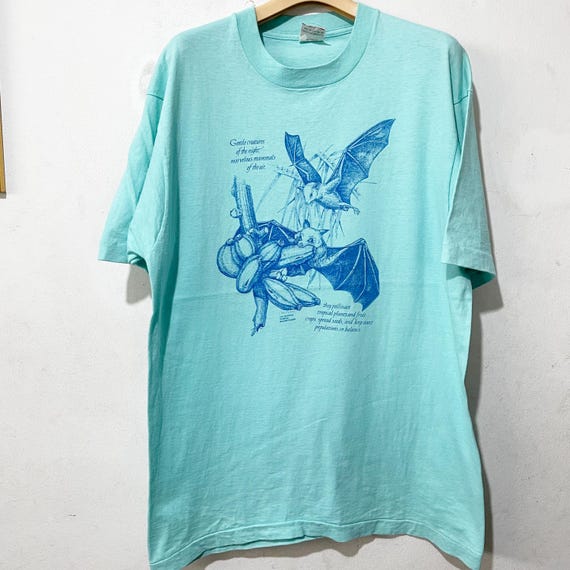 Vintage 80s Jim Morris Bat T-shirt Size L - Etsy
