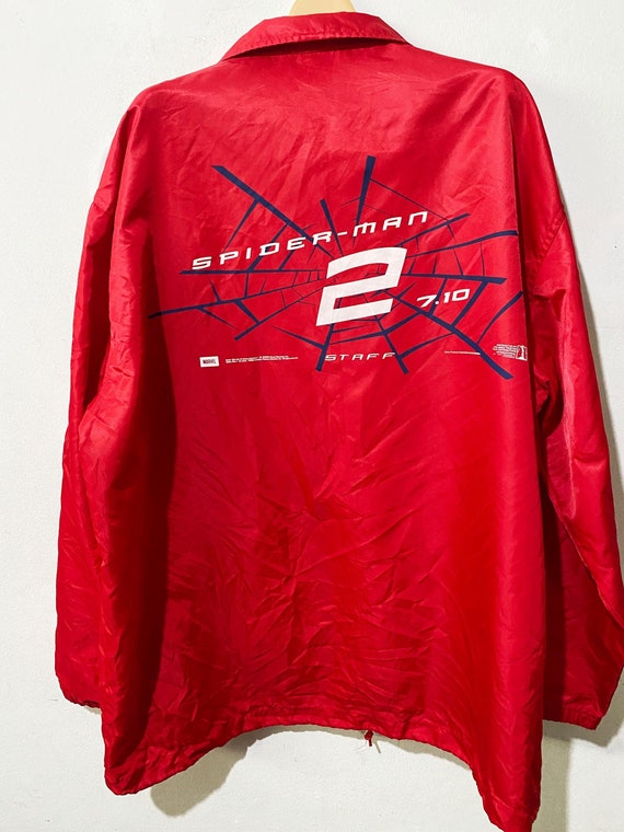 【美品】【希少品】スパイダーマン 2 スタッフ ナイロン ジャケット アウター Vintage 2004 Spider-man 2 Staff Jacket Movie Promo Windbreaker