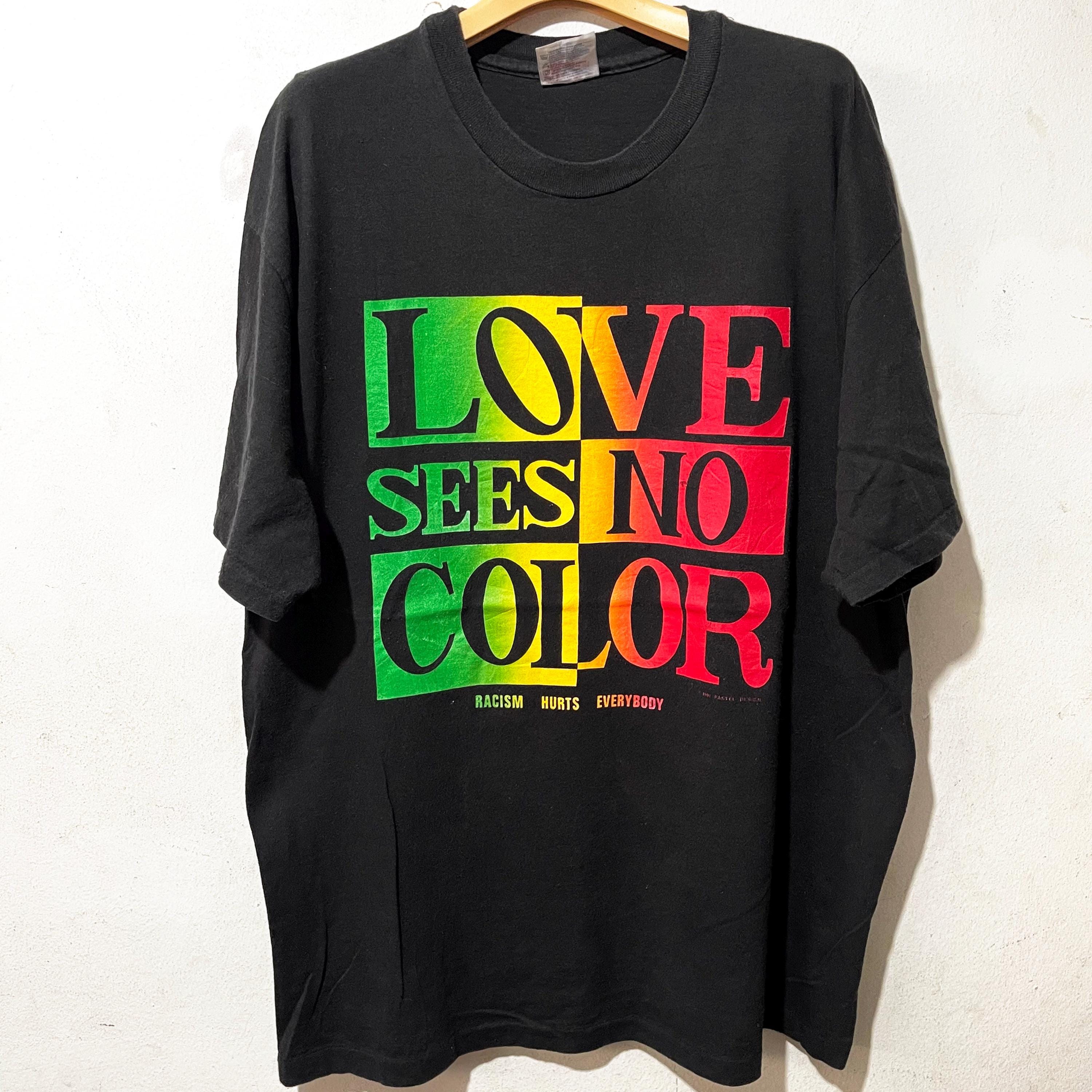 Vintage 90s Love Sees No Color T-shirt Size XL - Etsy