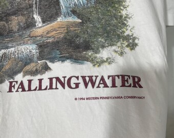 ヴィンテージ 1994 フランク・ロイド・ライト 落水荘 Tシャツ サイズ L