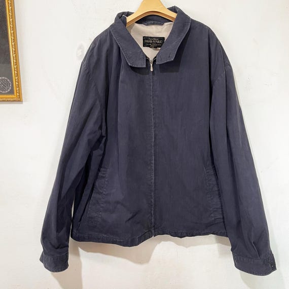 Vintage 1990s Banana Republic Zip Jacket Minimal Workwear Cotton