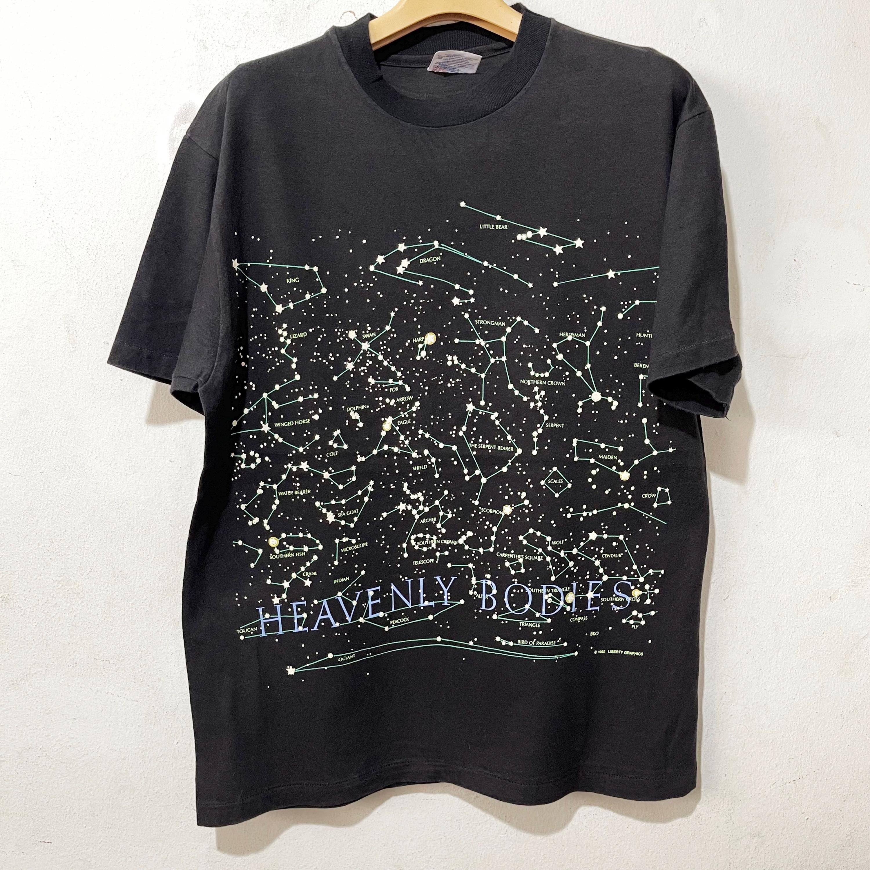 Heavenly Bodies Tシャツ 星座　90s ヴィンテージ　宇宙　惑星 Vintage 90s Heavenly Bodies Galaxy T-shirt Size M - Etsy