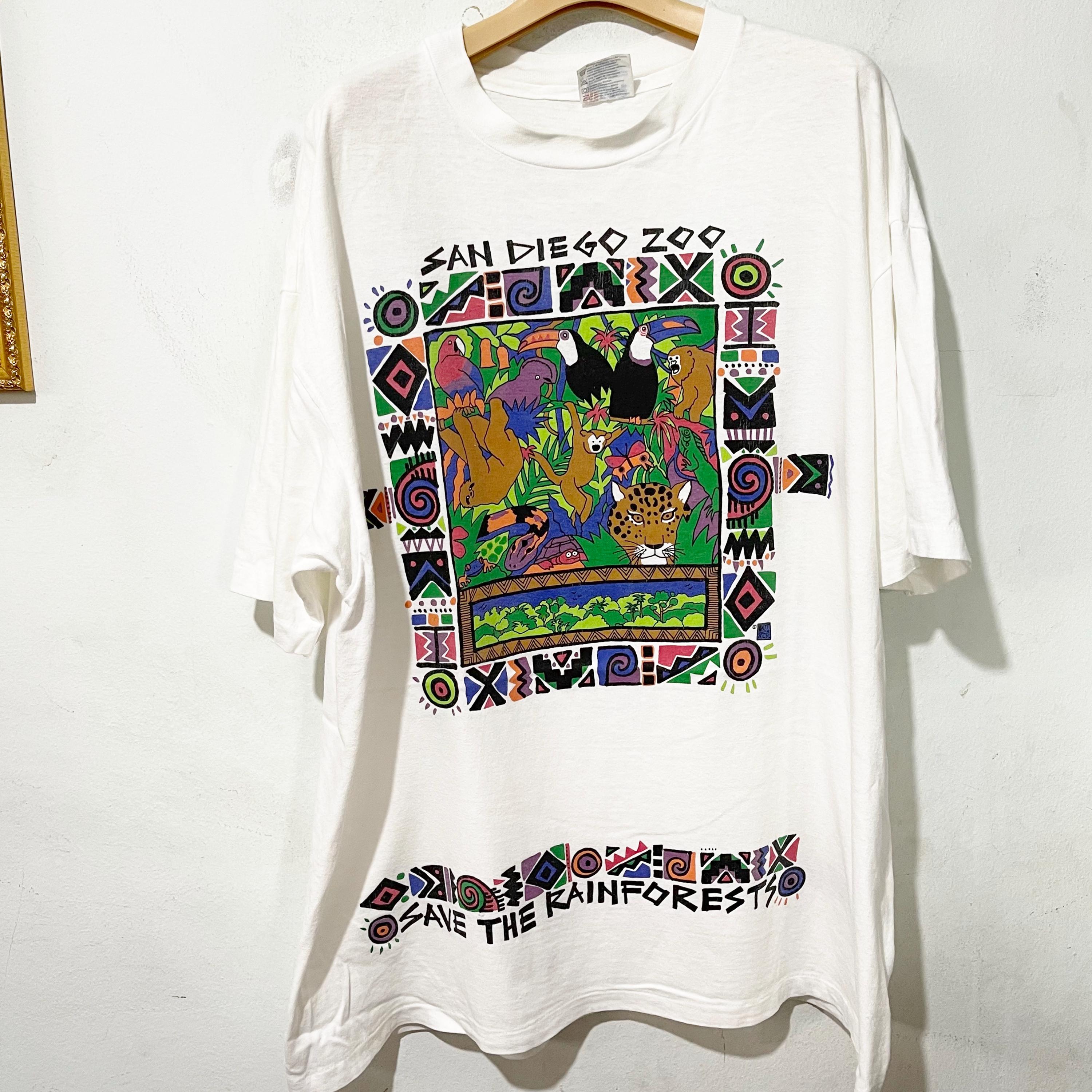 Vintage 90s Save the Rainforest T-shirt Environmental Nature