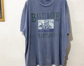Vintage 90s Baltimore Skyline T-Shirt Size XXL