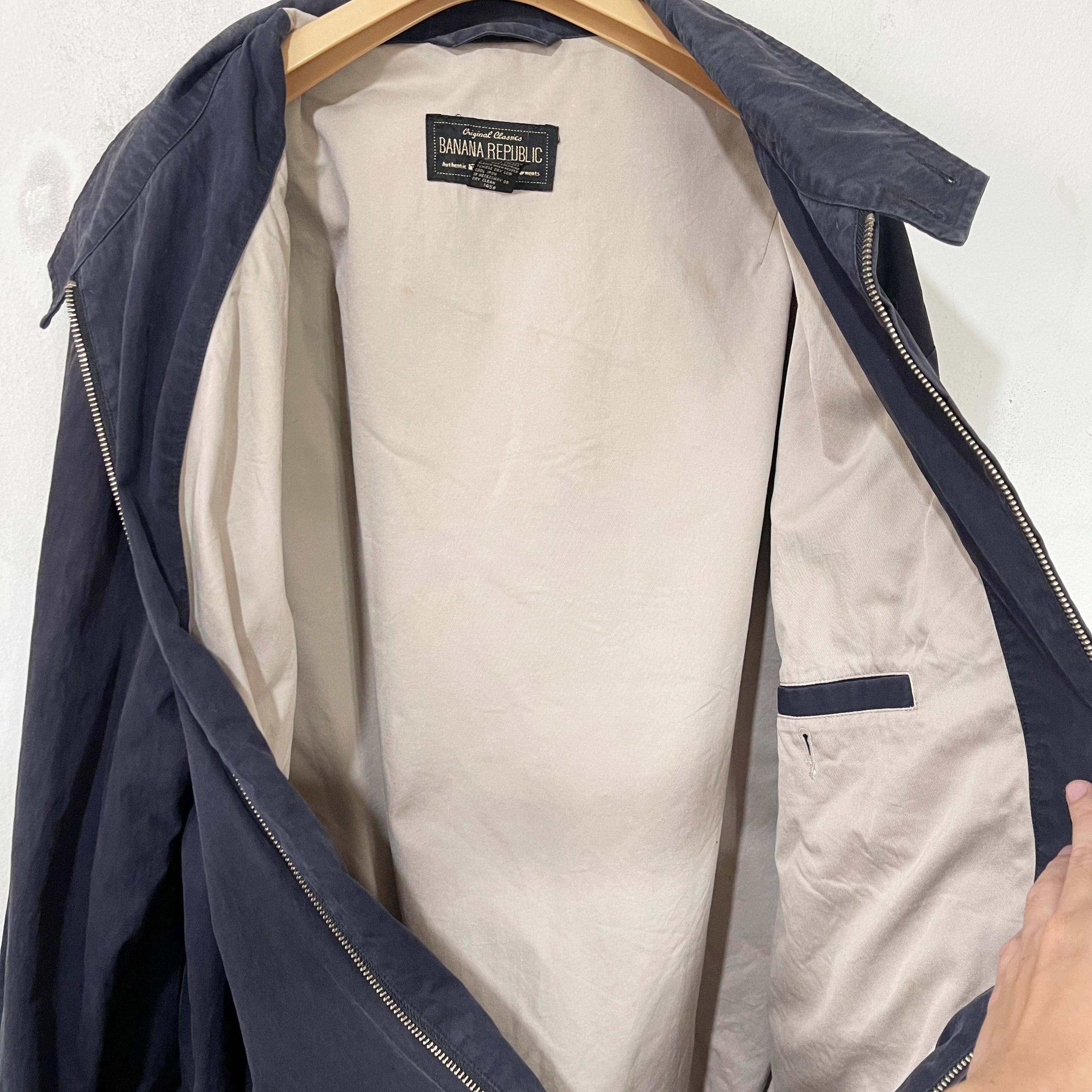 ジャケット・アウター vintage BANANA REPUBLIC nylon jacket Vintage 1990s Banana Republic Zip Jacket Minimal Workwear Cotton