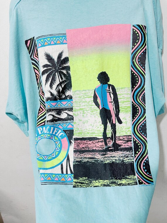 Vintage 90s OP Ocean Pacific Surf T-shirt Size XXL - Etsy
