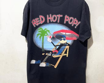 Vintage 90s Beaches Red Hot Pop T-Shirt Size M
