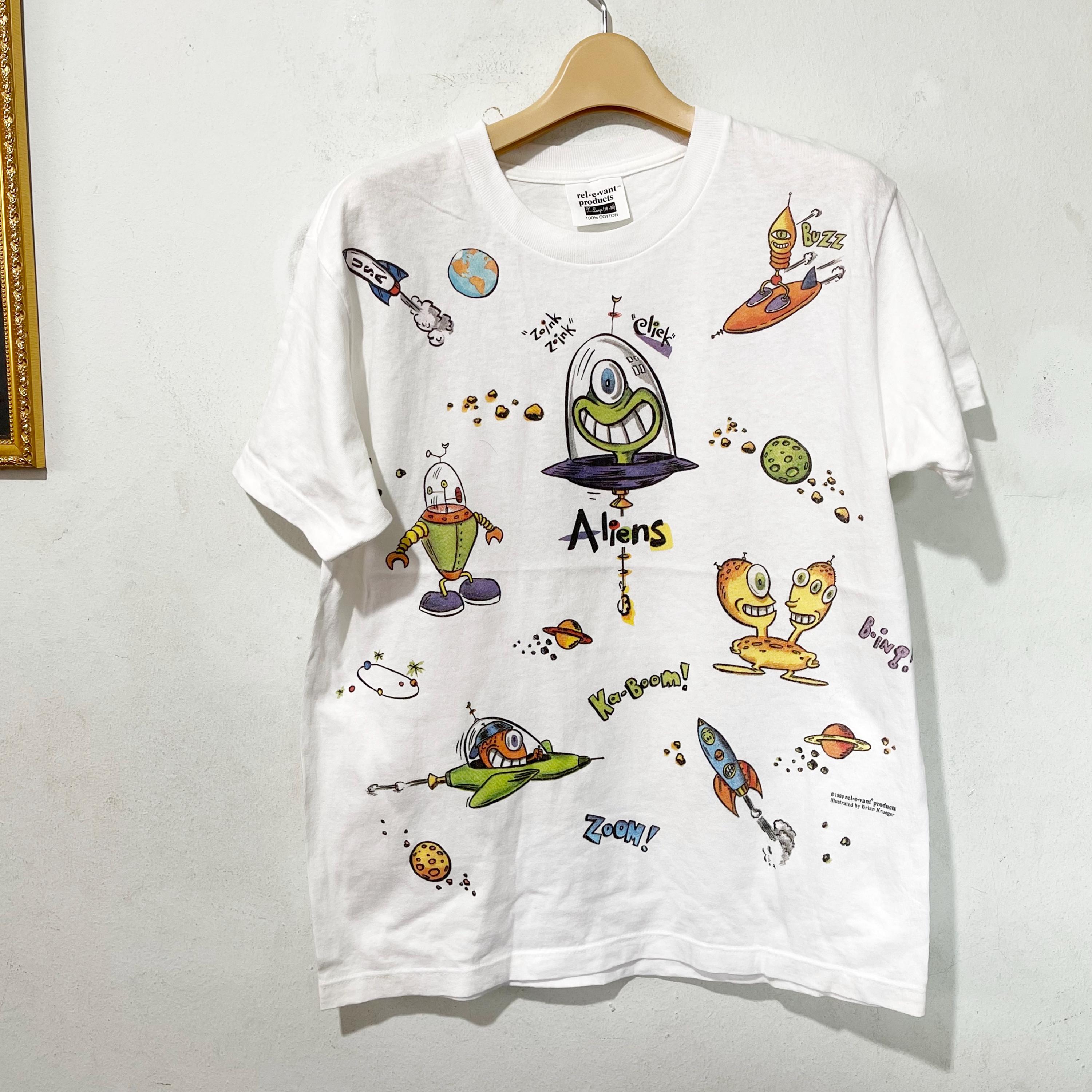 Vintage 1999 Rel E Vant Alien Sci Fi UFO T-shirt Size XS - Etsy