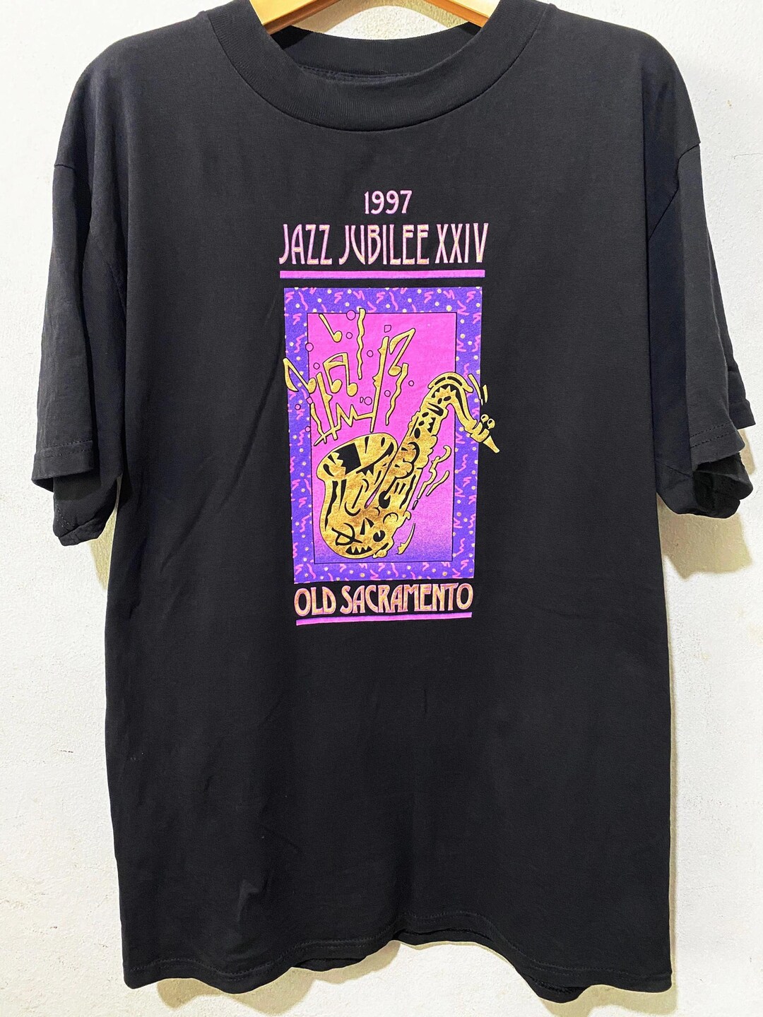 Vintage 90s Jazz Music Shirt Size L Vintage Hot Jazz Jubilee