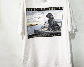 Vintage 90s Ducks Unlimited T-Shirt Size L