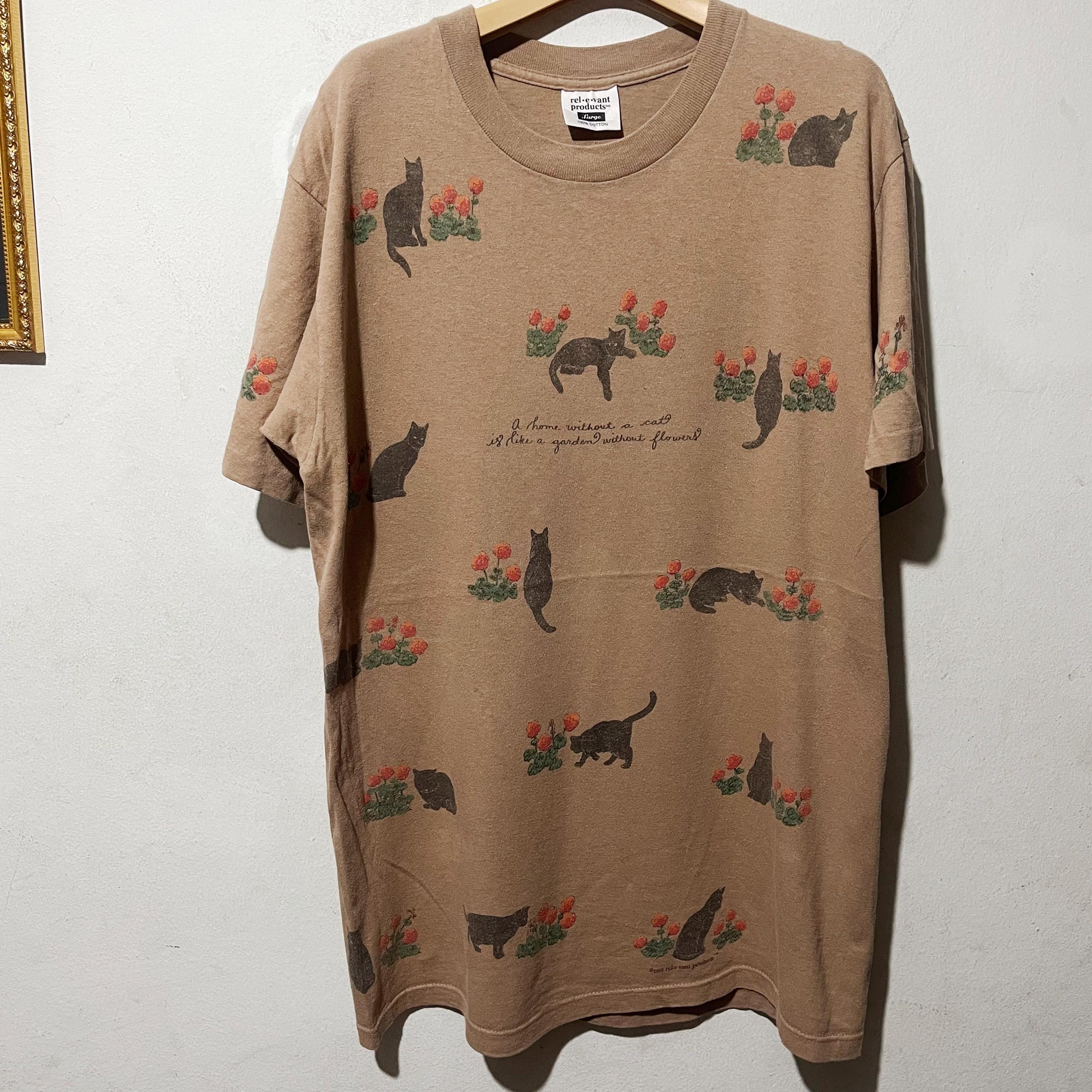 Buy Vintage 90s Cat T-shirt Size L Online in India - Etsy