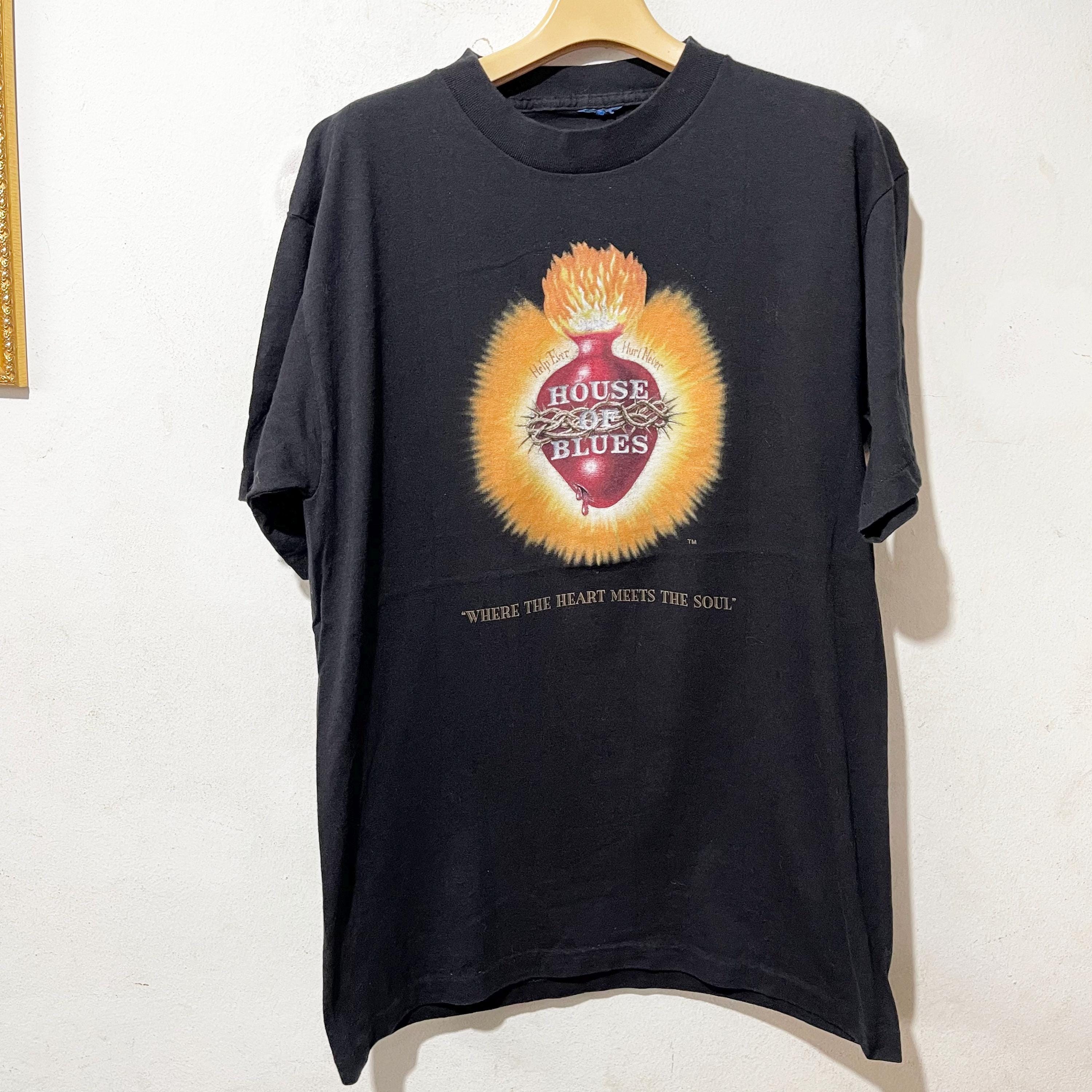 Vintage 90s House of Blues Where the Heart Meets the Soul T-shirt