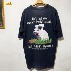 Vintage 2001 Monty Python Killer Rabbit Holy Grail T-Shirt Size L