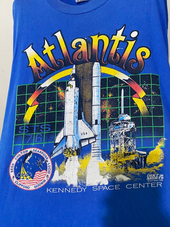 Vintage 90s Atlantis Space Shuttle Rocket T-shirt Size XL - Etsy