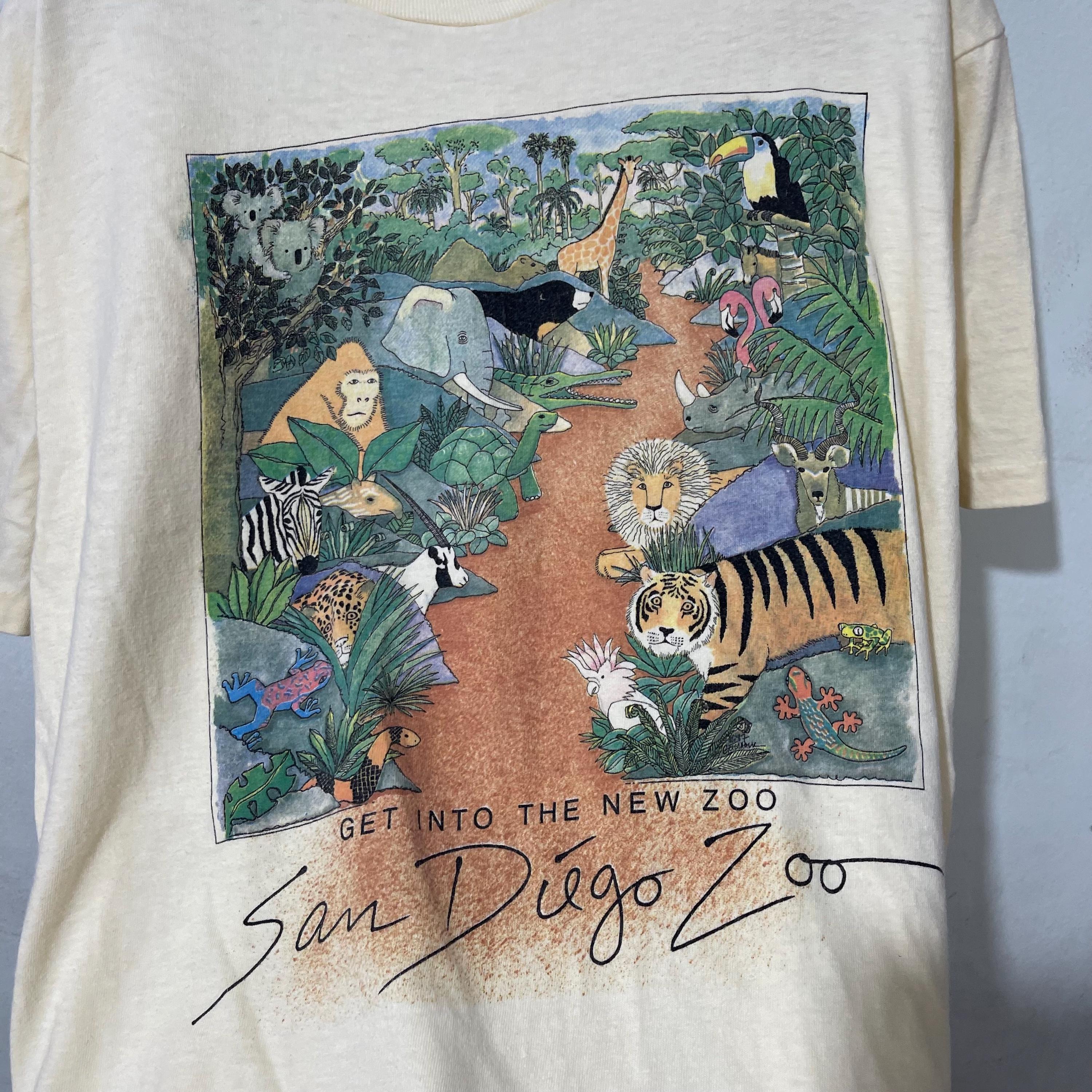 UNITED Human Zoo Tシャツ Vintage 90s Zoo Souvenir Wildlife T-shirt Size L - Etsy