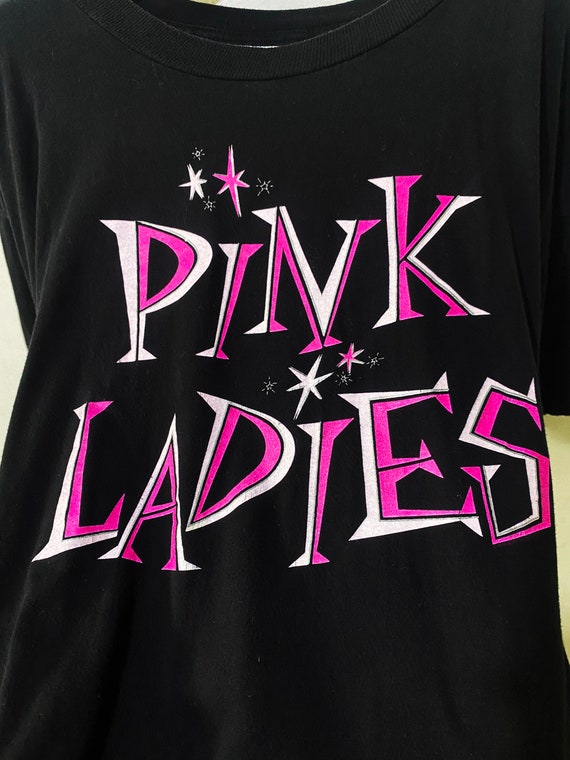 Vintage 90s Grease Pink Ladies Movie Promo Shirt … - image 2