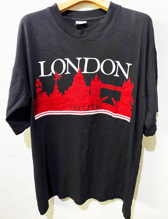 Vintage 90s London Shirt Size XL Vintage Great Britain Tee  